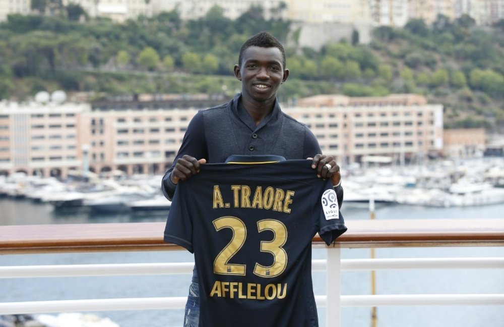 AS Monacos new Malian midfielder Adama Traore, pictured on July 24, 2015, fractured his ankle