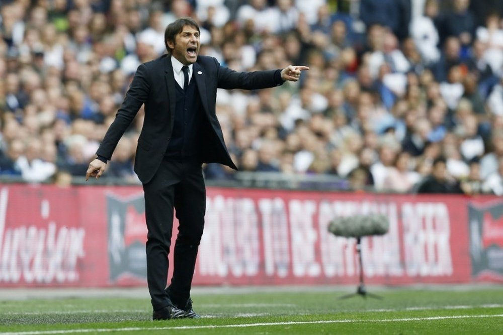 Chelseas head coach Antonio Conte gestures during the FA Cup