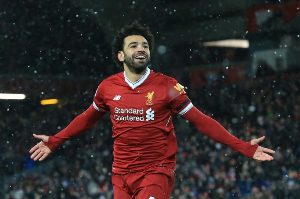 Salah scored four goals on Saturday. AFP