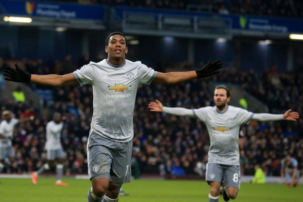 Martial's fine finish ensured all three points for United. AFP