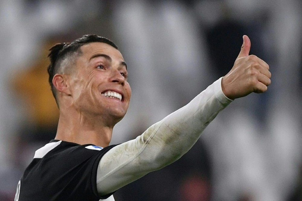 Cristiano Ronaldo is finally allowed to train. AFP