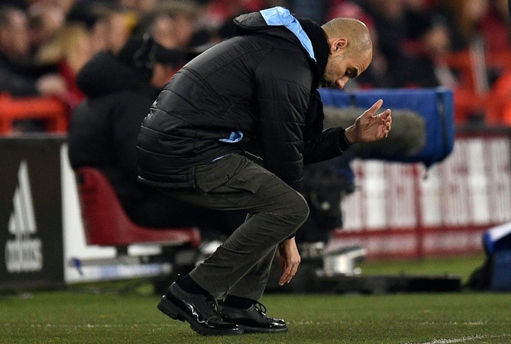 Pep insistió en su (lógico) derrotismo. AFP