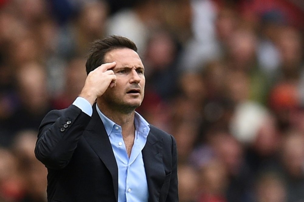 Lampard, frustrado com a derrota e satisfeito com o desempenho. AFP