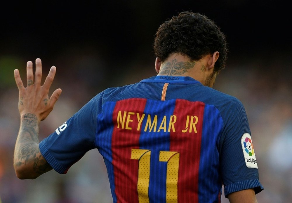 Neymar's release clause is set at €222m. AFP