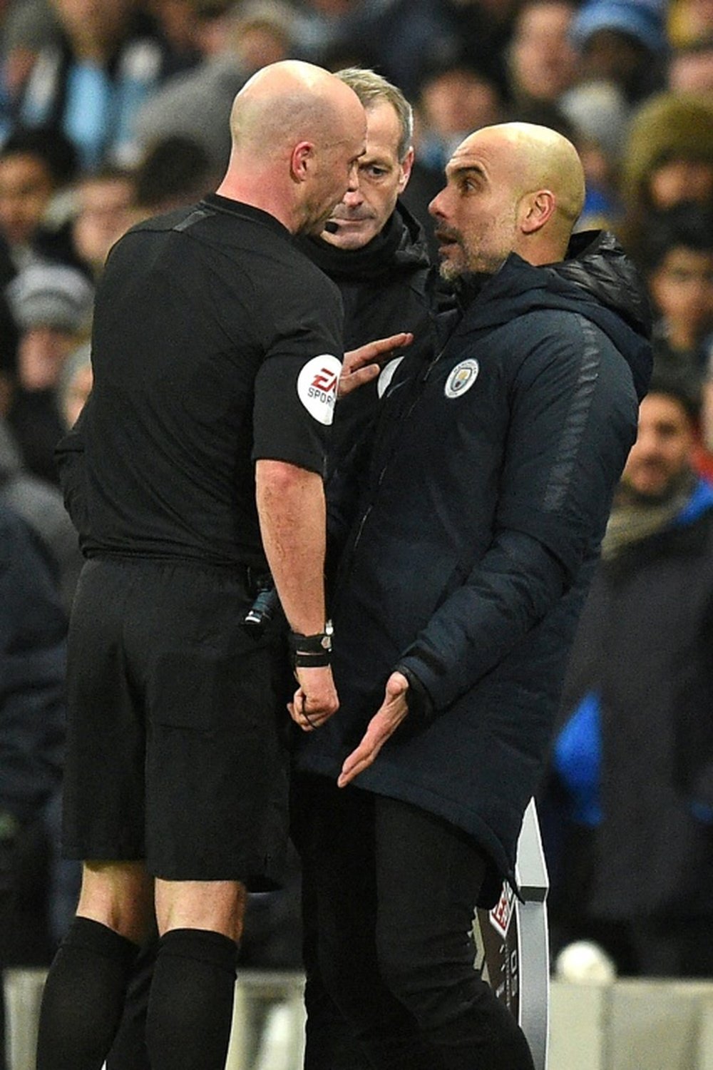 Guardiola has been warned about his behaviour on the touchline. AFP
