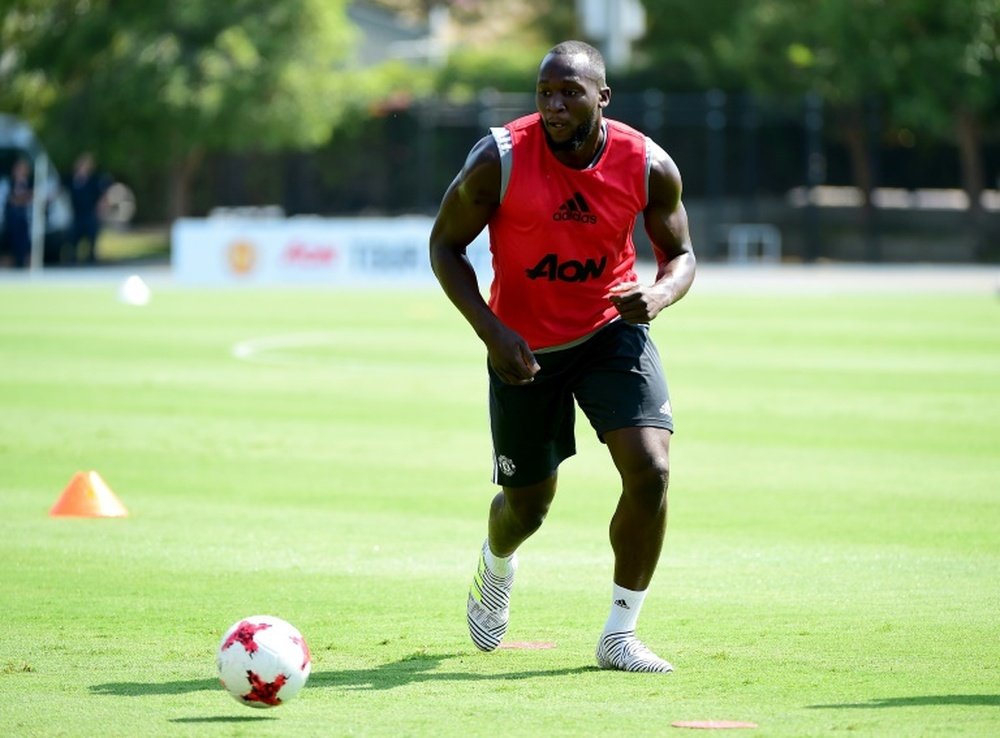Romelu Lukaku has begun training under Mourinho. AFP