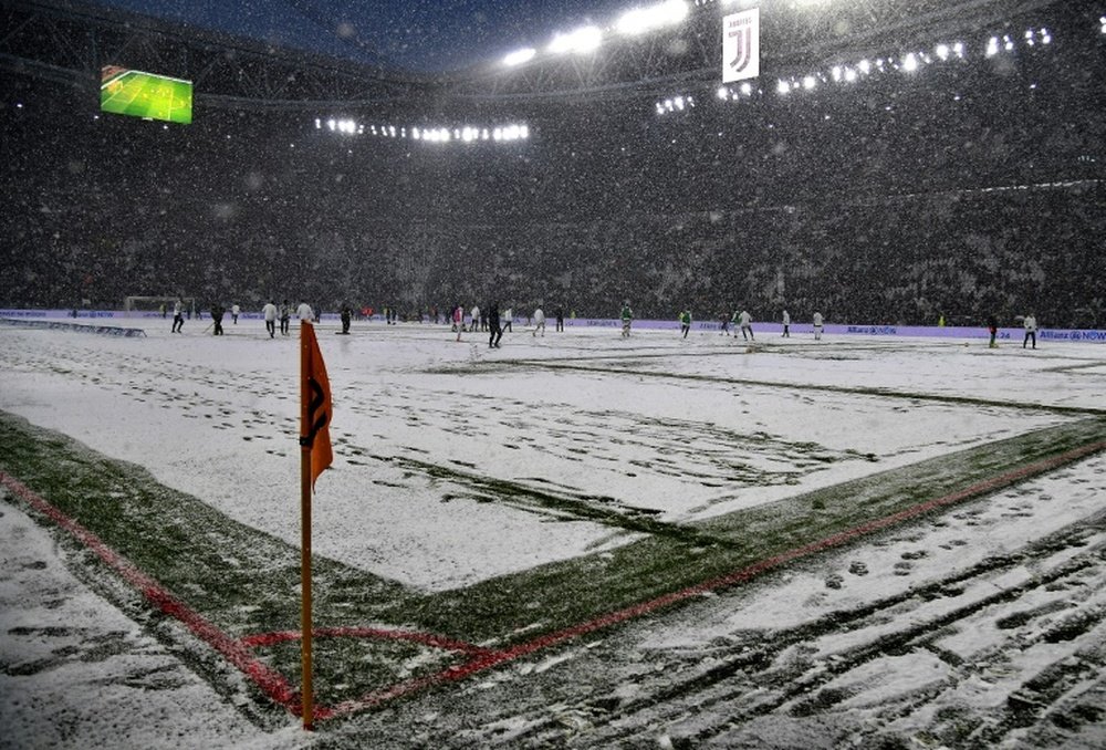 Snow hampering Juventus and Milan Italian Cup preparations. AFP
