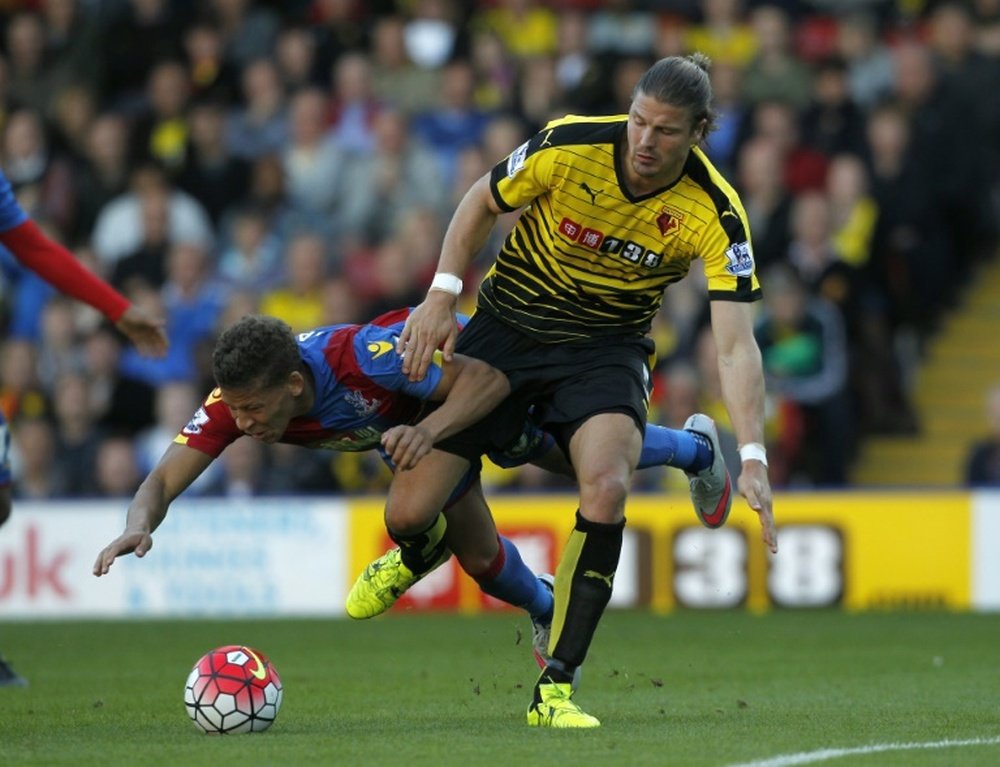 Sebastian Prodl is into his third season at Vicarage Road after joining from Werder Bremen. AFP