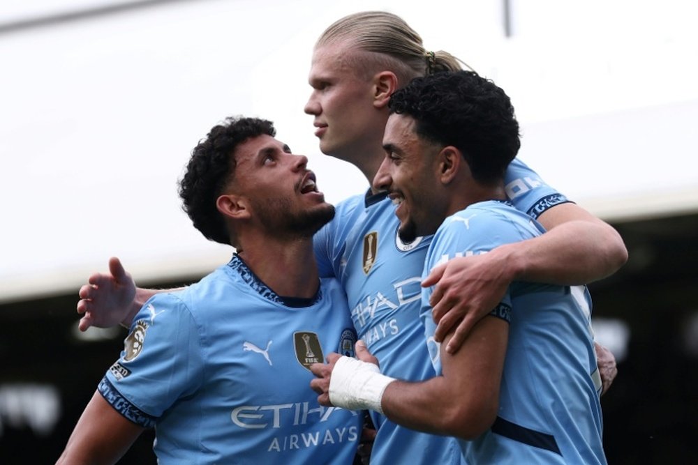 Gündogan y Haaland cumplen con la tradición de Pep. AFP