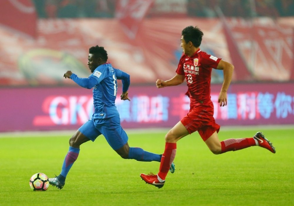 Martins helped Shanghai Shenhua stun rivals Shanghai SIPG to win the Chinese FA Cup final. AFP