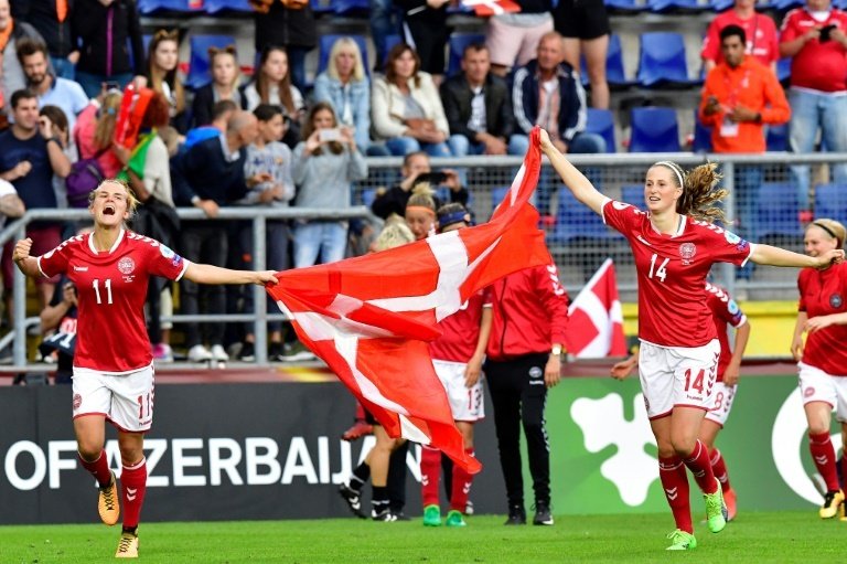 Denmark beat Austria on penalties to reach final. AFP