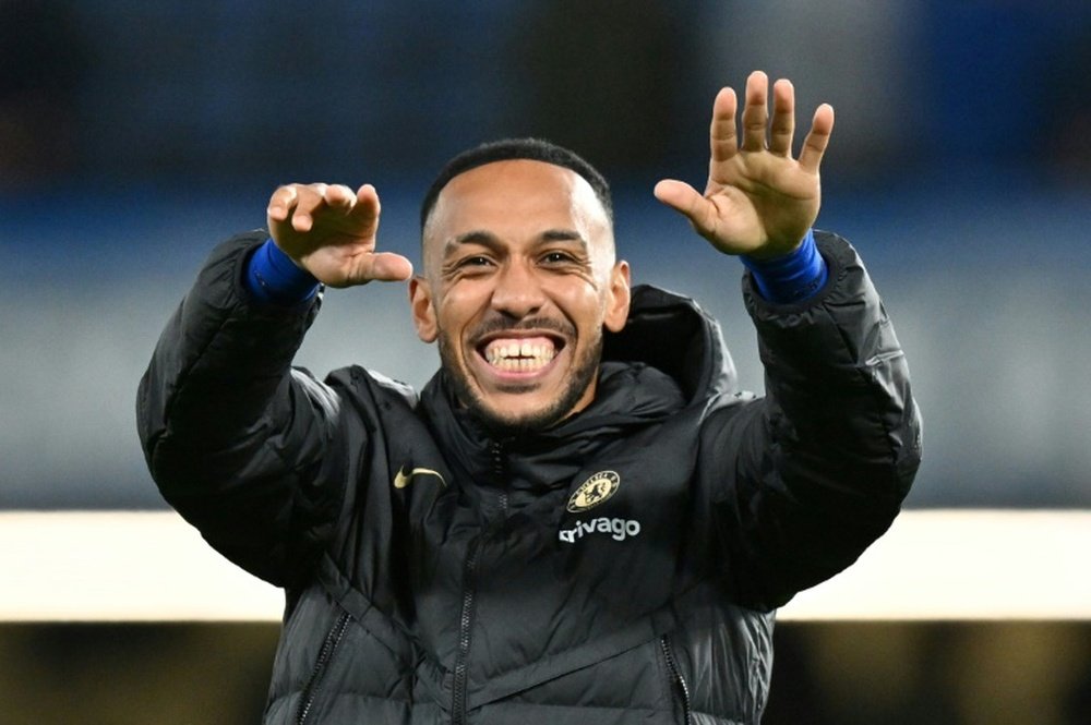 Aubameyang has played 18 competitive matches this season. AFP
