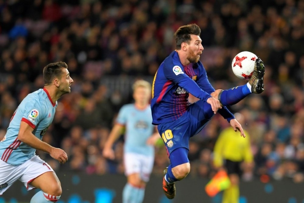 Messi présente de belles statistiques en Coupe du Roi. AFP