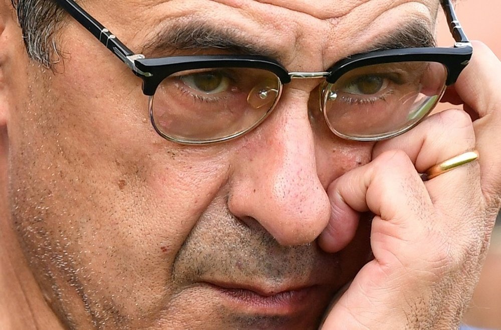Sarri is looking forward to the challenge of facing Premier League coaches. AFP