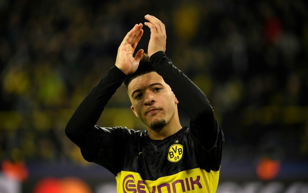Jadon Sancho é um dos grandes destaques do Borussia Dortmund. AFP