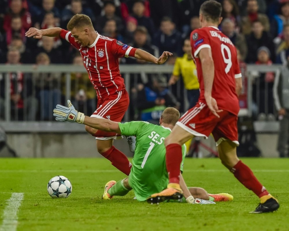 Kimmich não poderá defrontar o Borussia Dortmund. AFP