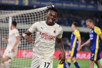 AC MIlan are trying to renew Rafael Leao. AFP