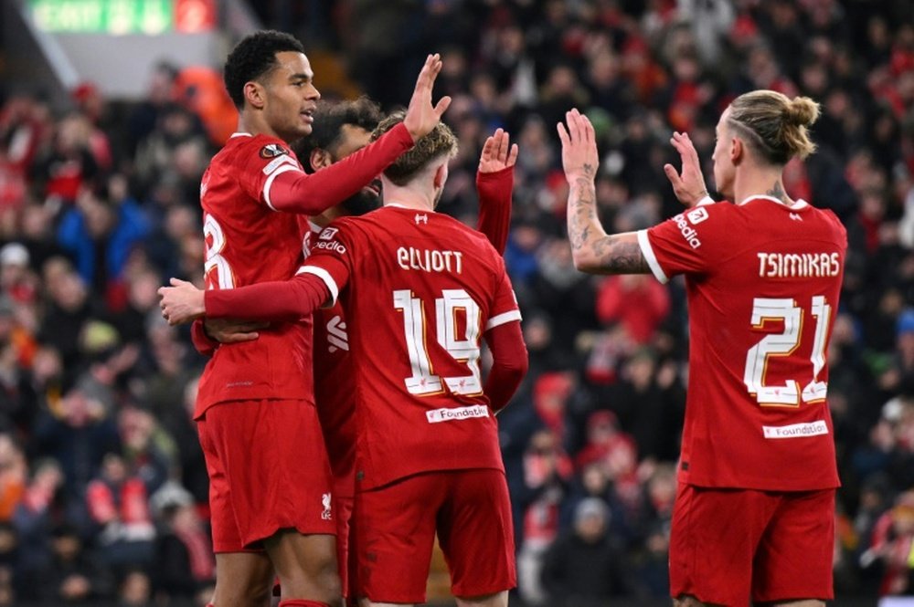 Diaz, Gakpo and Salah scored the goals of the match. AFP