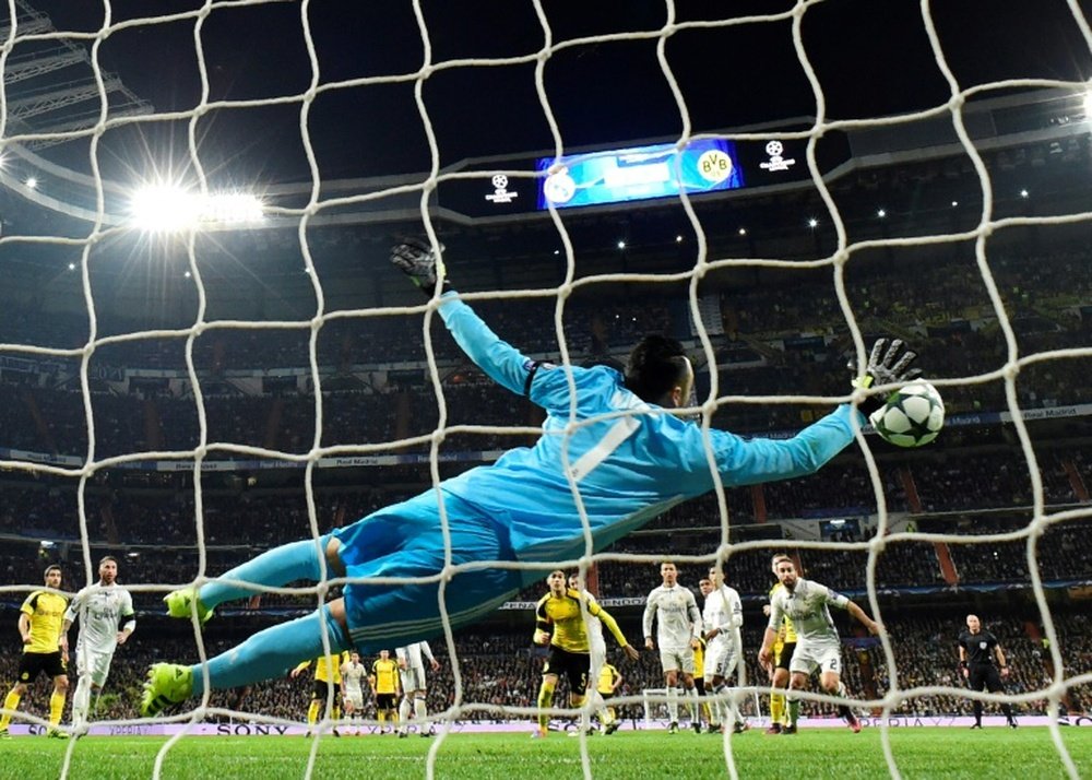 Real Madrid goalkeeper Keylor Navas in action. AFP