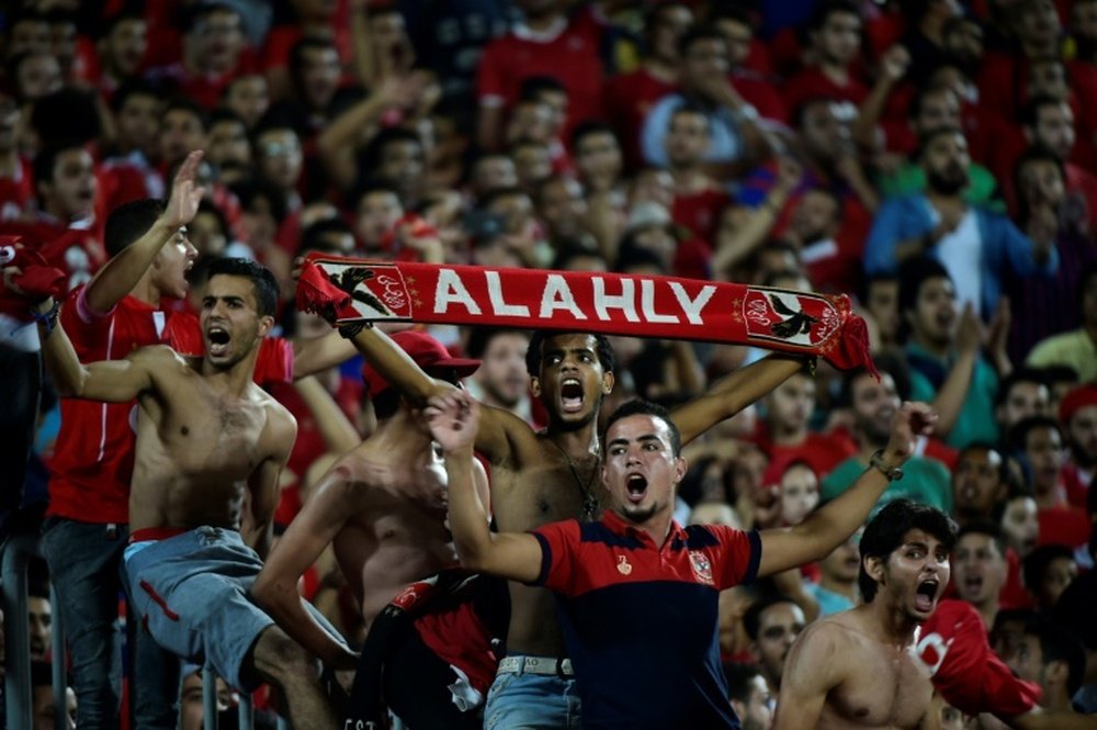 Al Ahly fans cheering on their side. AFP