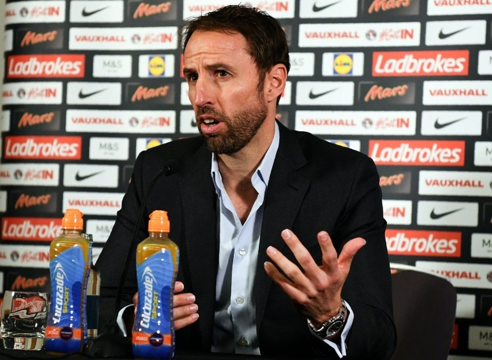 Gareth Southgate explicó el partido ante Eslovenia. AFP