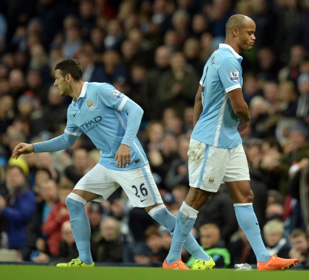 Demichelis tuvo que sustituir a Kompany a los 10 minutos de saltar al terreno de juego. AFP