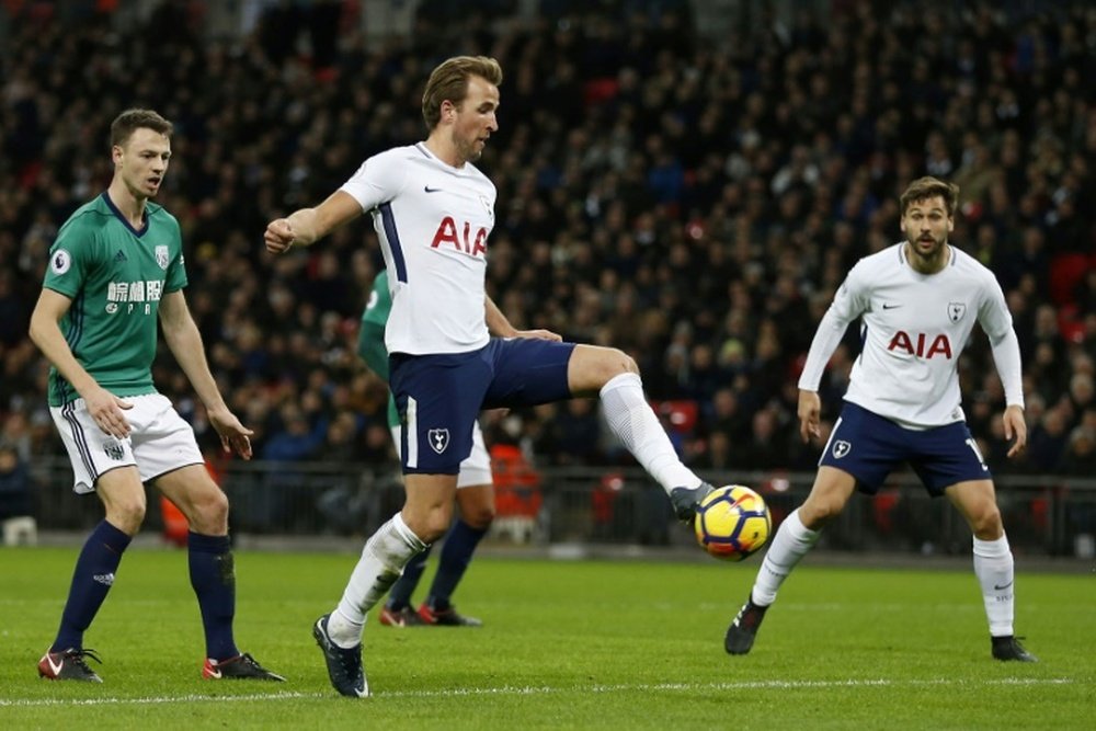 Kane scored the equaliser for Tottenham against West Brom. AFP