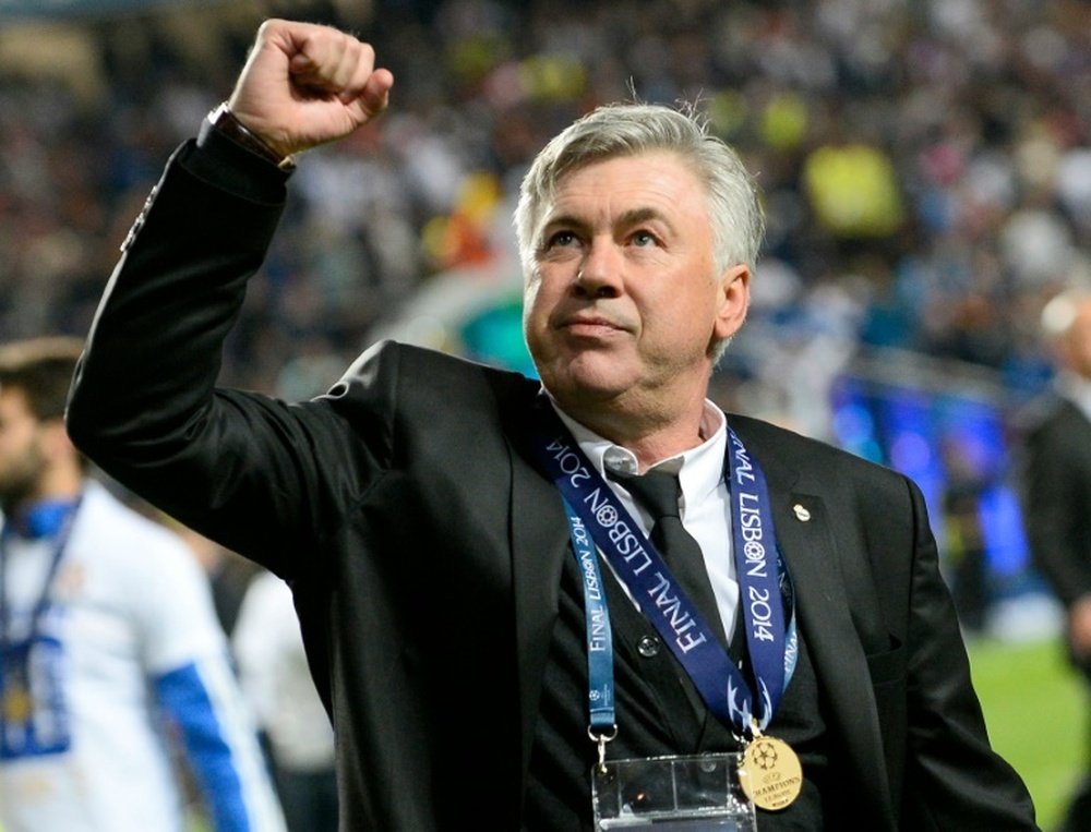 Ancelotti won Real Madrid's tenth Champions League. AFP