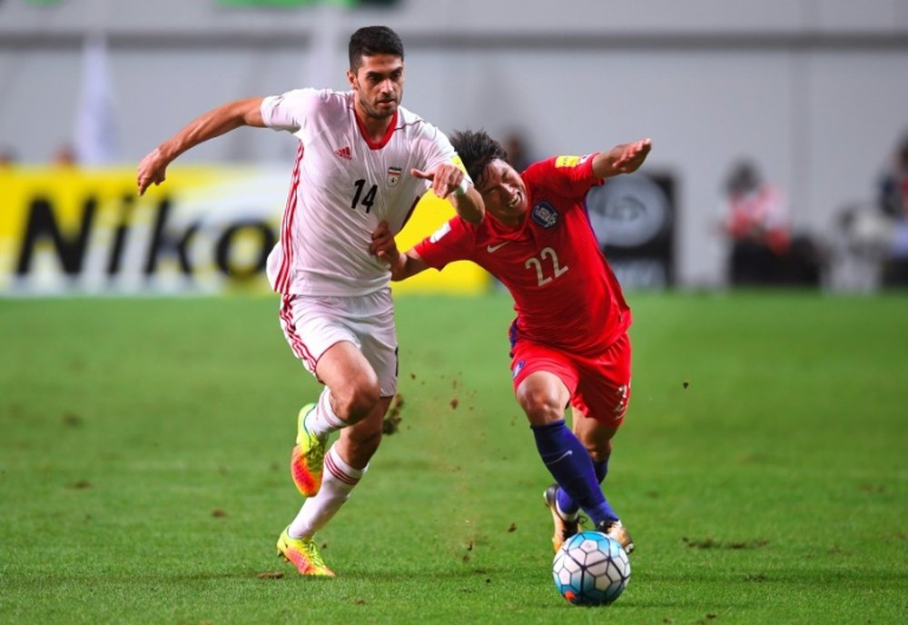 South Korea drew 0-0 with Iran, who were down to 10 men. AFP