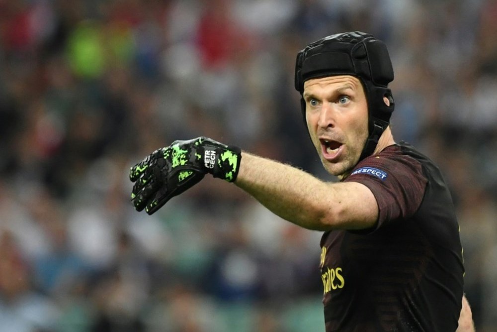 Cech was included in Chelsea's Premier League squad. AFP