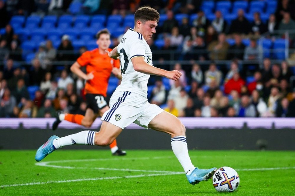 Daniel James marcó cuatro goles y dio cuatro asistencias en 35 partidos con el Leeds. AFP