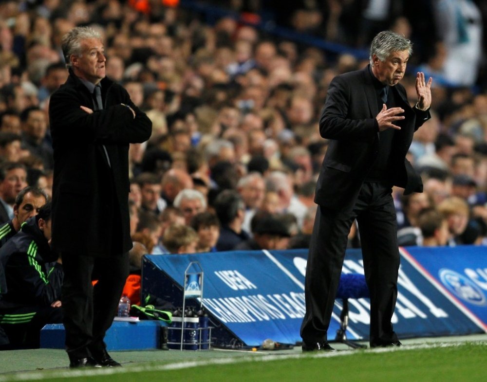 The two teams will be managed by Carlo Ancelotti and Didier Deschamps. AFP
