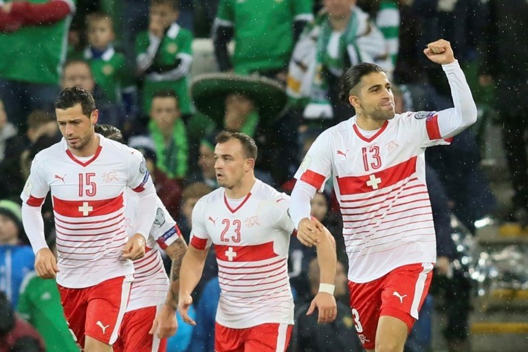 Rodriguez scored from the spot in the first leg against Northern Ireland. AFP