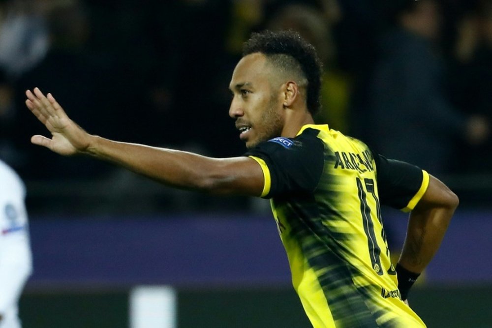 A figura maior do Dortmund, de momento: Aubameyang. AFP