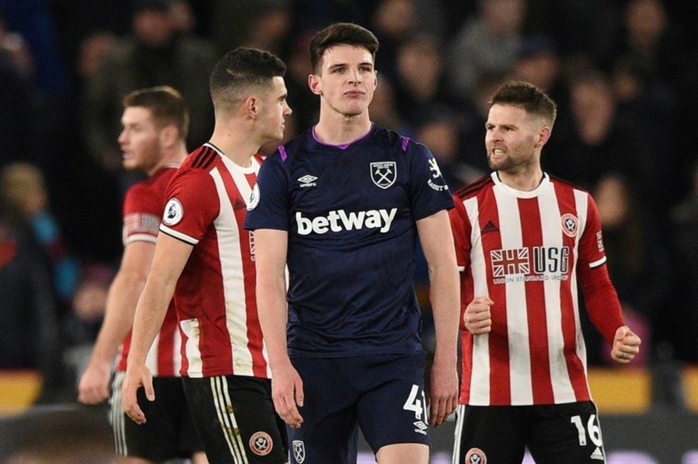 Declan Rice is Manchester United's main aim. AFP