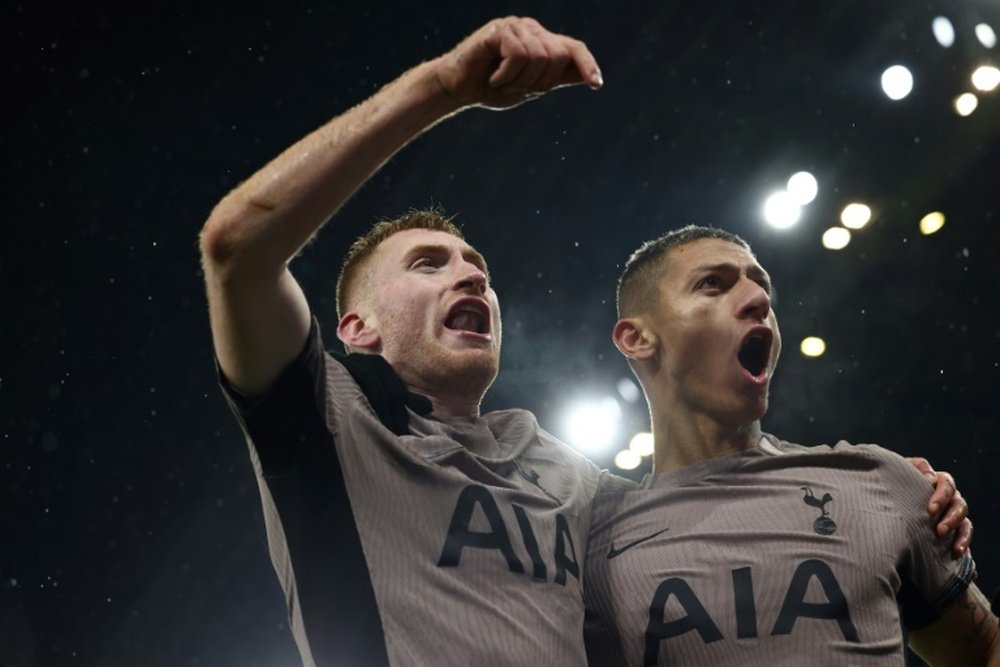 Kulusevski's header earned Tottenham a crucial draw at the Etihad. AFP