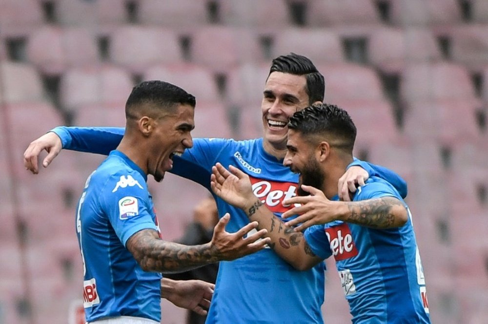 El Nápoles quiso dejar claro que sus jugadores no están a la venta. AFP