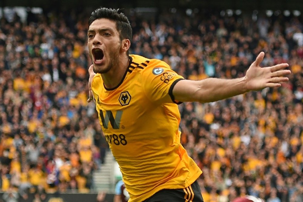 Jimenez scored the only goal of the game against Burnley. AFP