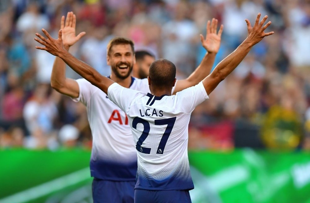 Llorente y Moura fueron claves en el triunfo del Tottenham. AFP