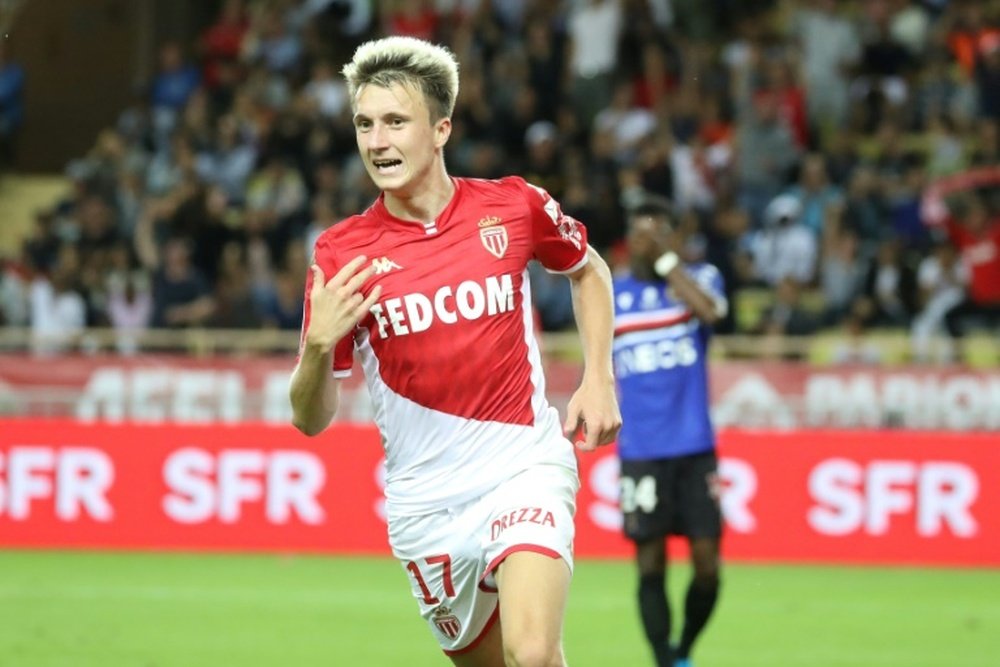 Le premier doublé d'Aleksandr Golovin avec Monaco. AFP