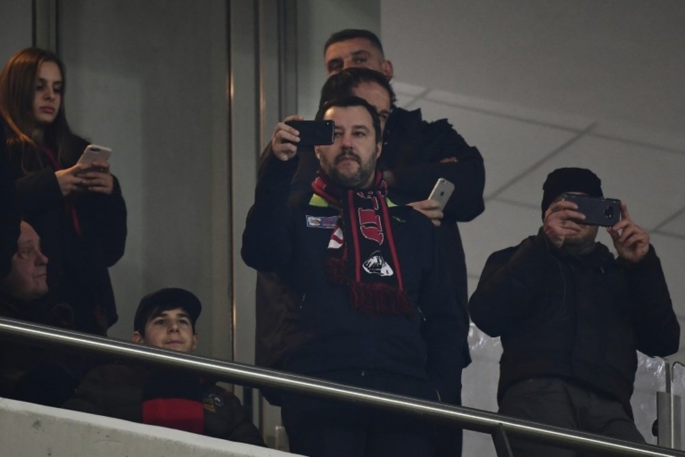 Salvini, fan del Milan. AFP