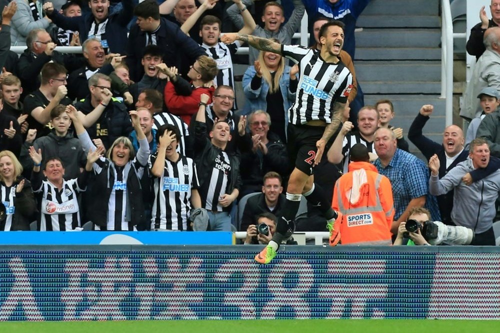 Joselu salvó un punto para el Newcastle. AFP