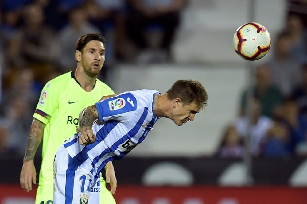 Messi and co. failed to congratulate the Leganes players. AFP
