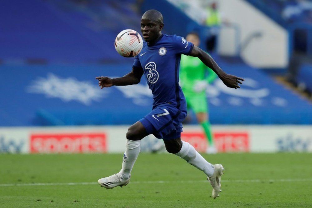 Pogba elogió a su compatriota Kanté. AFP