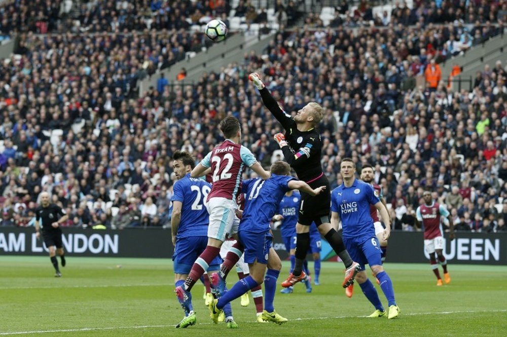El Leicester cayó 0-2 en la visita del West Ham. AFP/Archivo