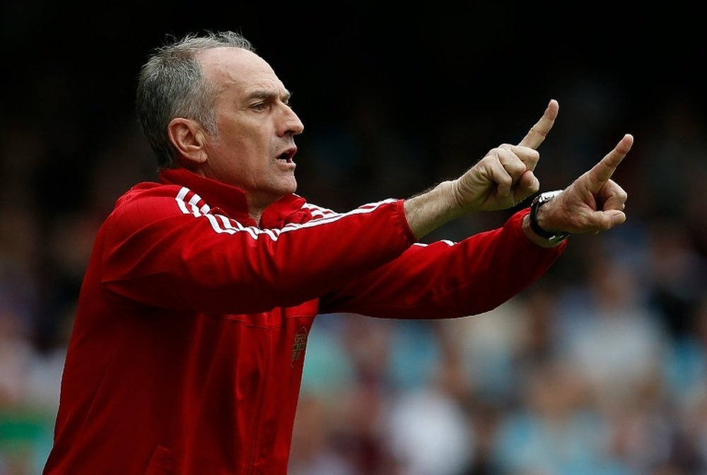 Guidolin shouts instructions to his side from the sidelines. AFP