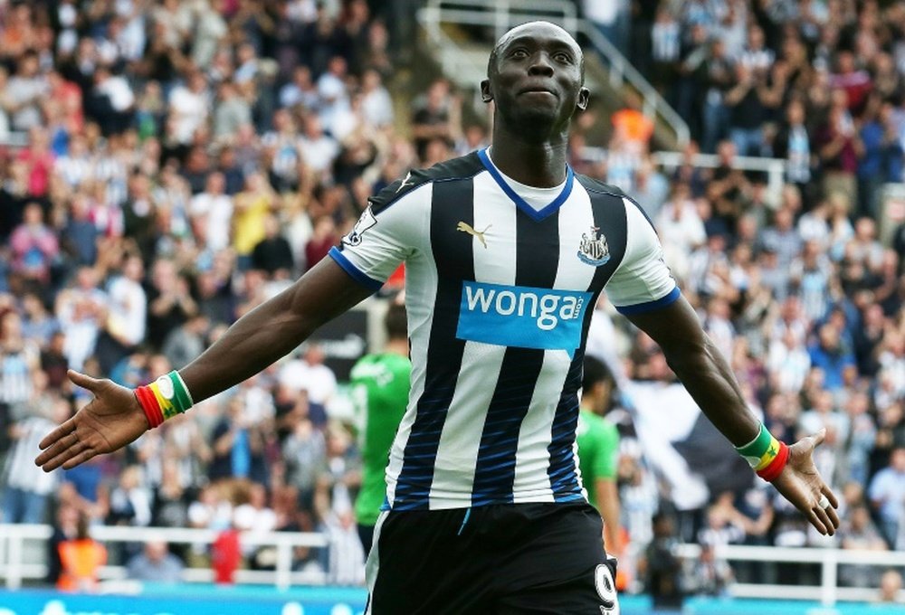 Papiss Cisse celebrates scoring Newcastle Uniteds first goal against Southampton at St James Park on August 9RESTRICTED TO EDITORIAL USE. No use with unauthorized audio, video, data, fixture lists, club/league logos or live services. Online in-match use limited to 75 images, no video emulation. No use in betting, games or single club/league/player publications.