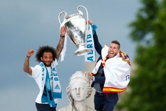 Sergio Ramos wished Marcelo all the best. AFP
