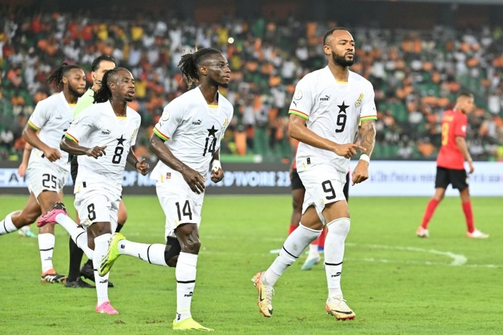 Jordan Ayew scored for Ghana in a 2025 Africa Cup of Nations qualifying draw with Angola. AFP