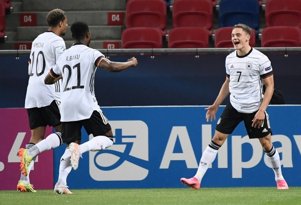 Florian Wirtz a fait ses débuts avec la sélection allemande. AFP